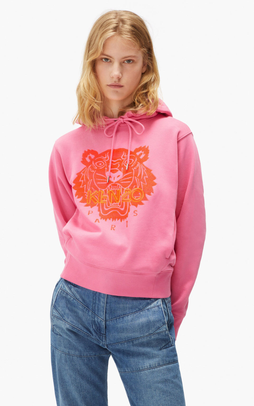 Moletom Kenzo Tiger Feminino - Rosa | 389PBZUJA